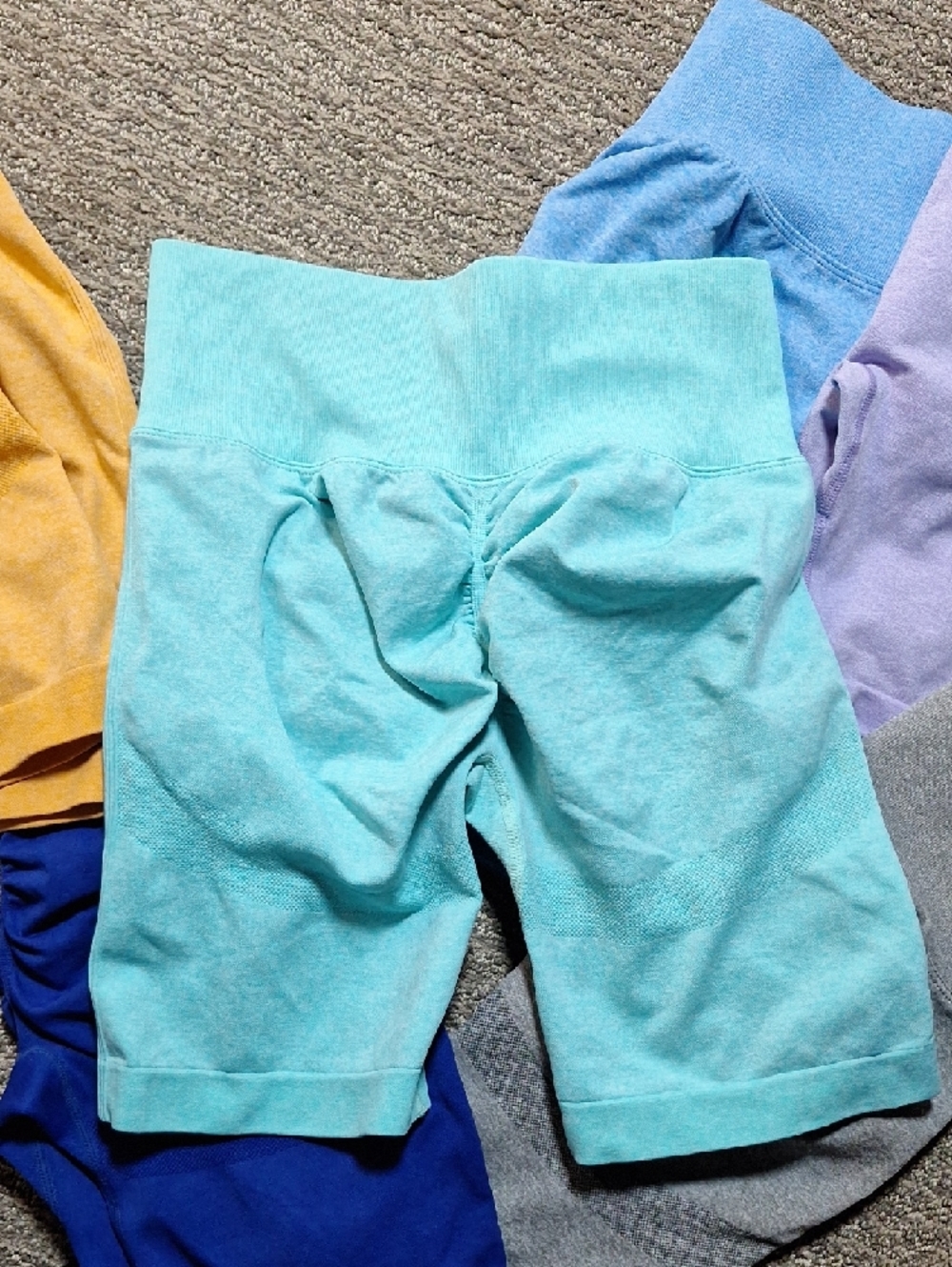 Womens Seamless Butt Scrunching Shorts - Multi Color Pack - Gym Shorts - Picture 8 of 14
